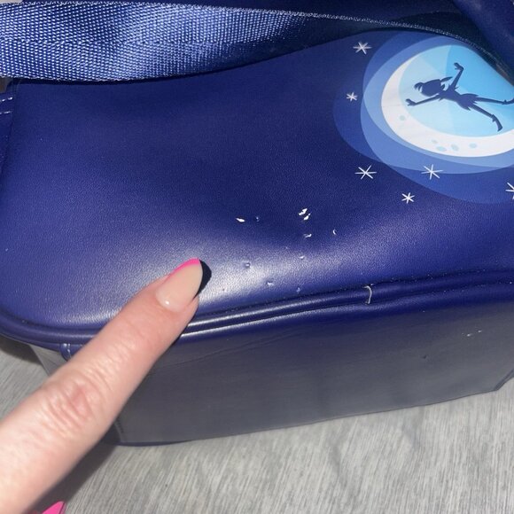 Loungefly Disney Captain Hook Peter Pan Tinkerbell Blue Mini Backpack Purse - Picture 12 of 12